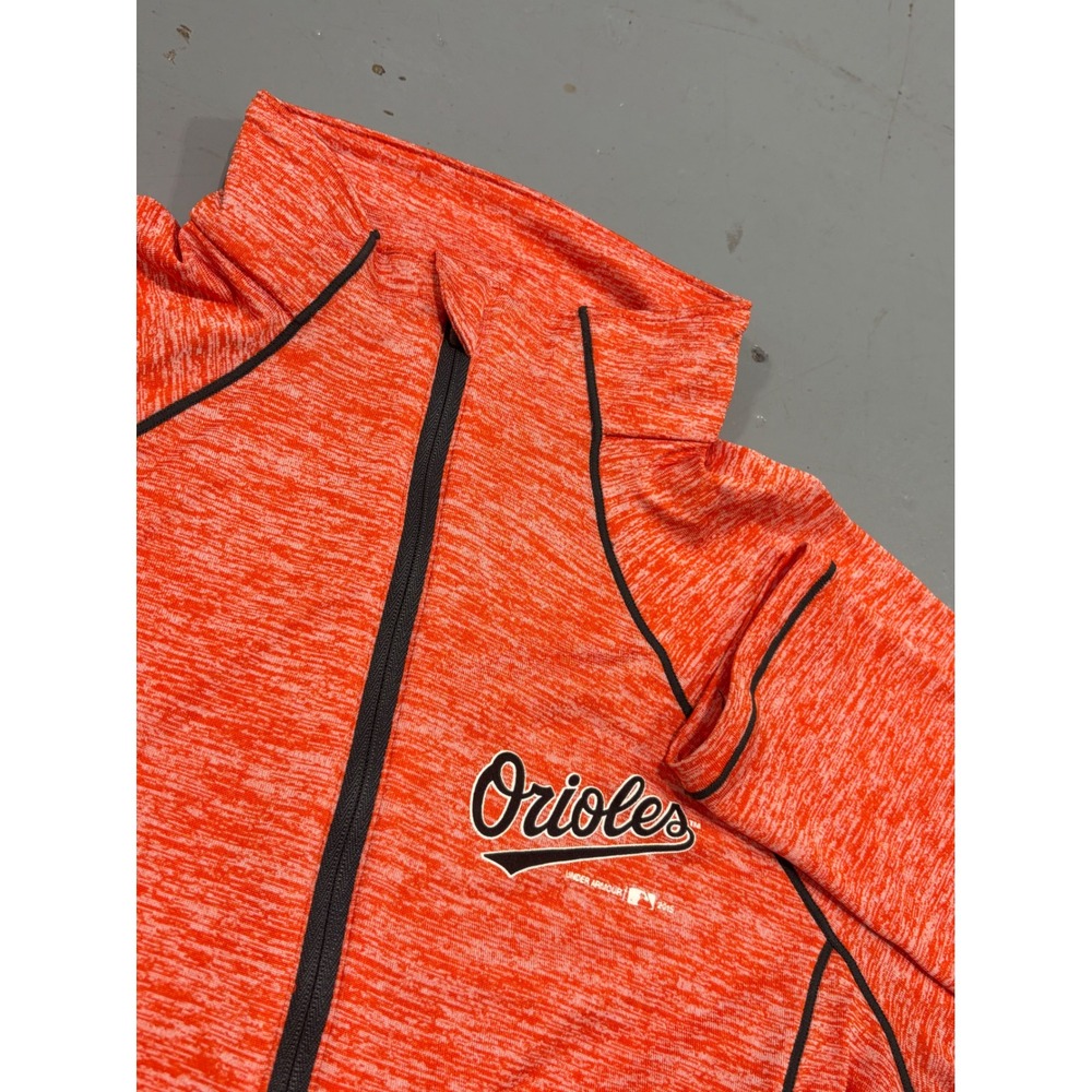 Under Armour Baltimore Orioles HeatGear Quarter Zip Pullover Orange Women MD